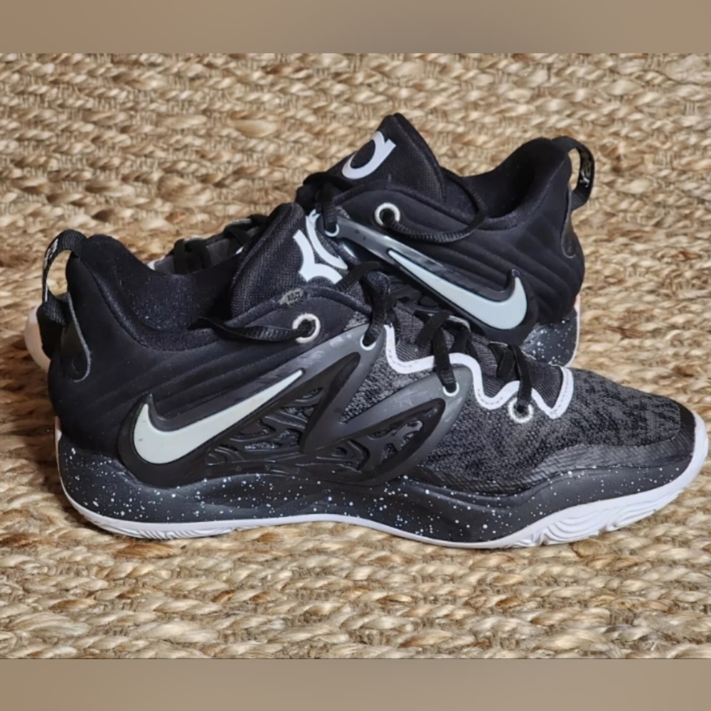 Nike KD 15 TB Black/White Speckled Basketball Shoes Men's Size 7.5 DO9826-002 - Picture 2 of 9
